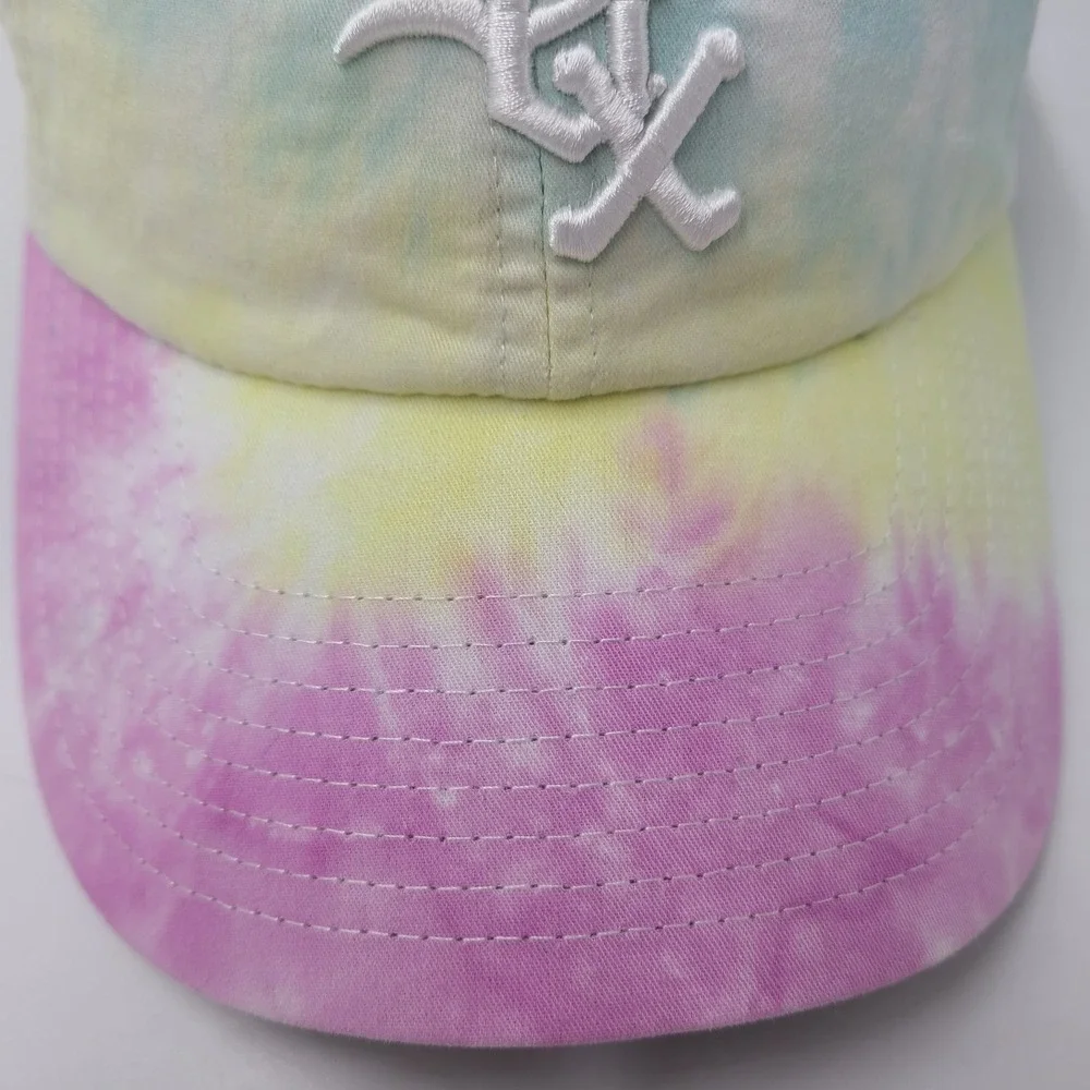 Women Chicago White Sox Hat Strapback 47 Brand Clean Up Pastel Tie Dye MLB Logo